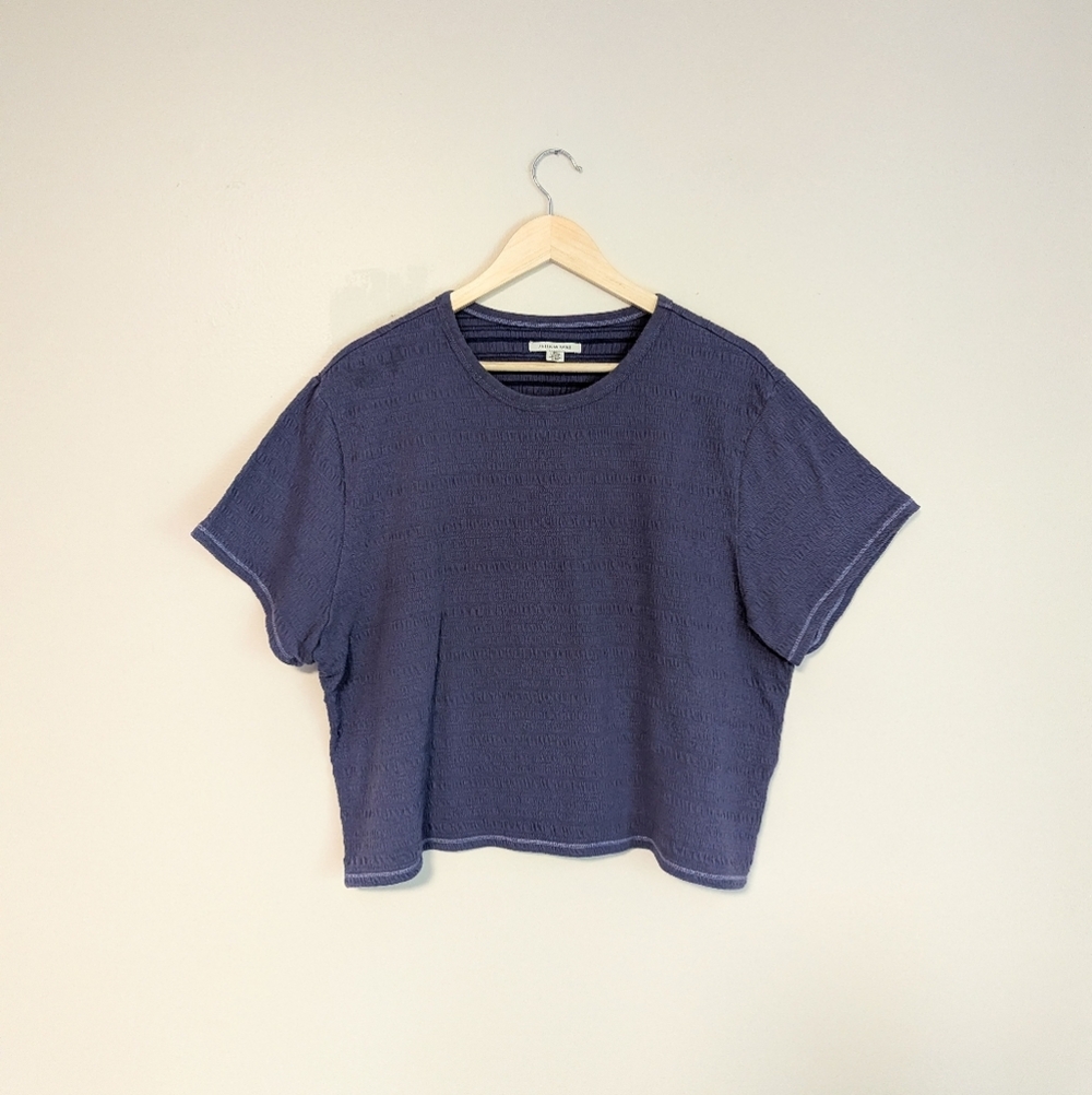American Eagle Muted Purple Muslin Boxy Tee